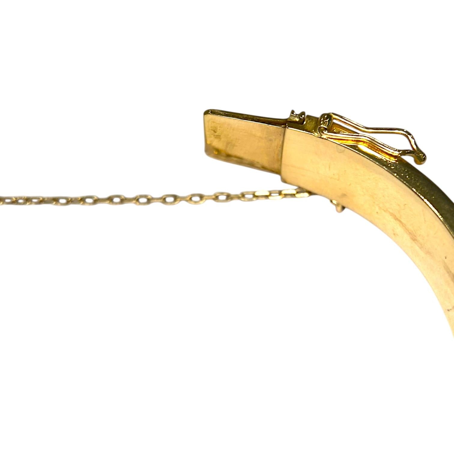 Vintage 18K Yellow "Amparo" Diamond Bangle Bracelet