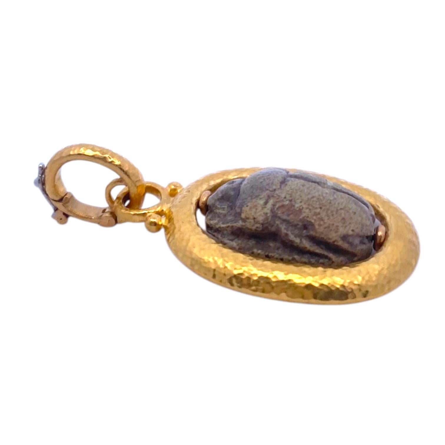 GURHAN 24K Gold Large Scarab Pendant