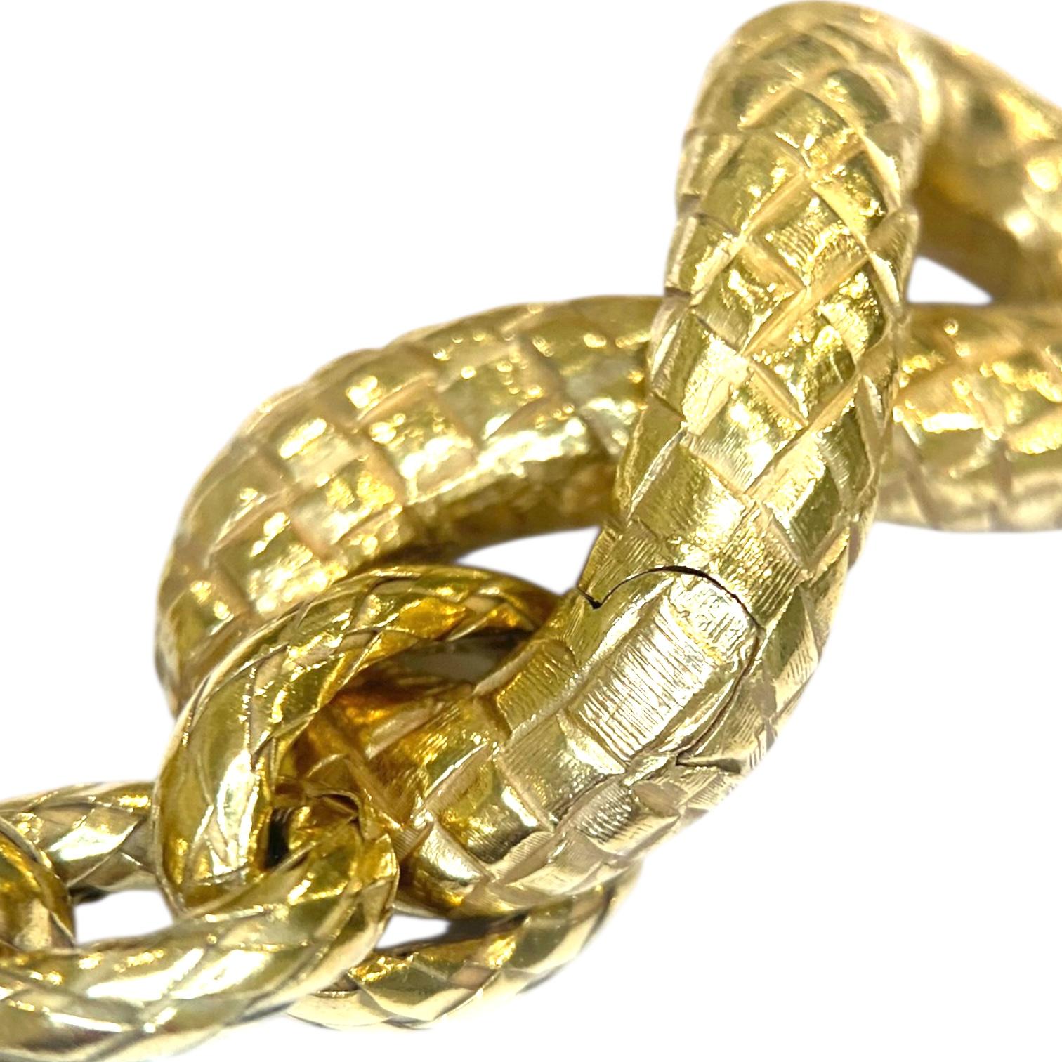 Bottega Veneta 18K Yellow Gold Torcello Bracelet
