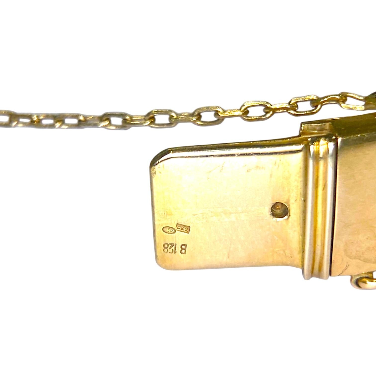 Vintage 18K Yellow "Amparo" Diamond Bangle Bracelet