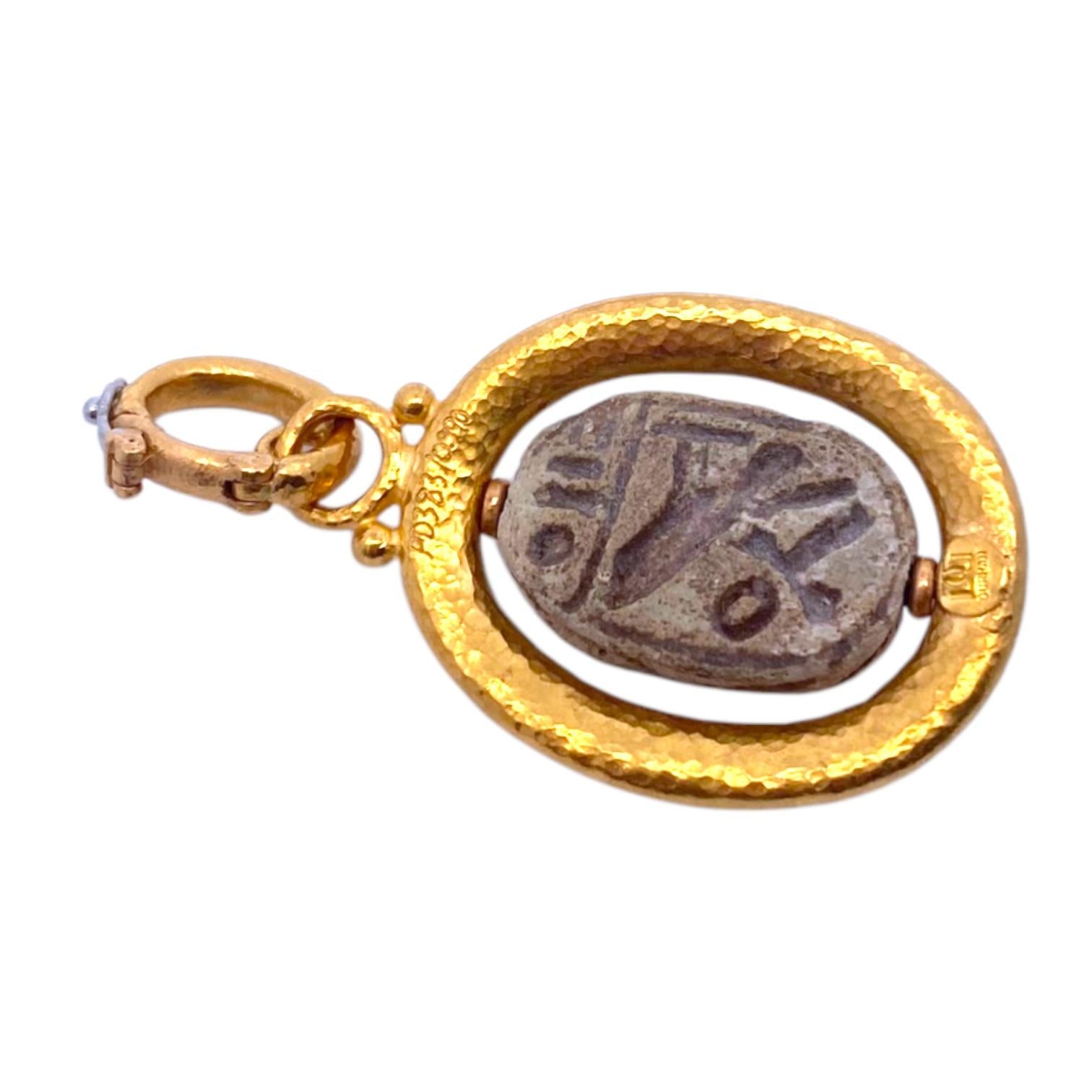 GURHAN 24K Gold Large Scarab Pendant