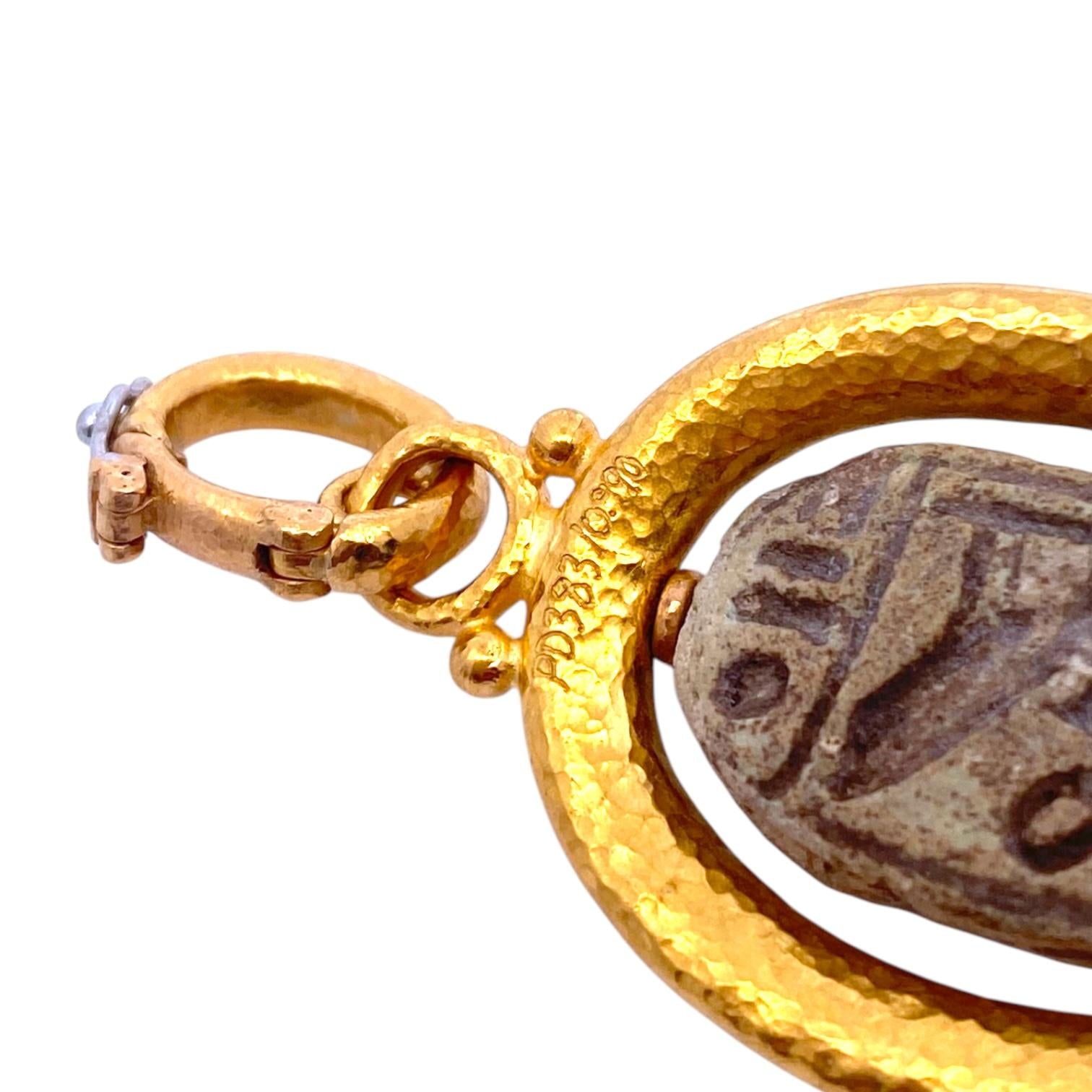 GURHAN 24K Gold Large Scarab Pendant