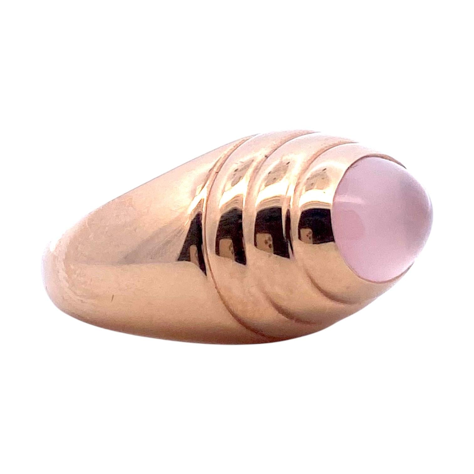 Boucheron Jaipur 18K Rose Gold Rose Quartz Ring