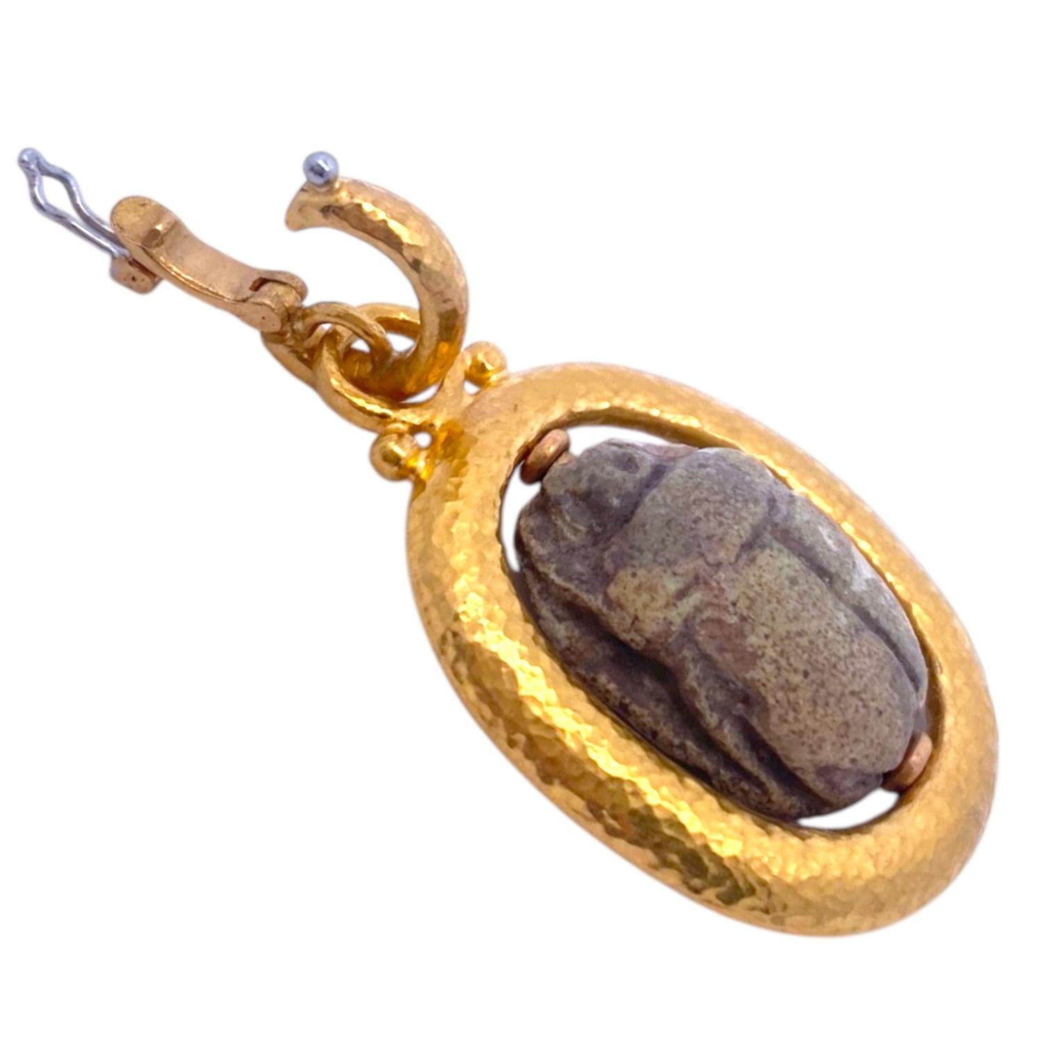 GURHAN 24K Gold Large Scarab Pendant