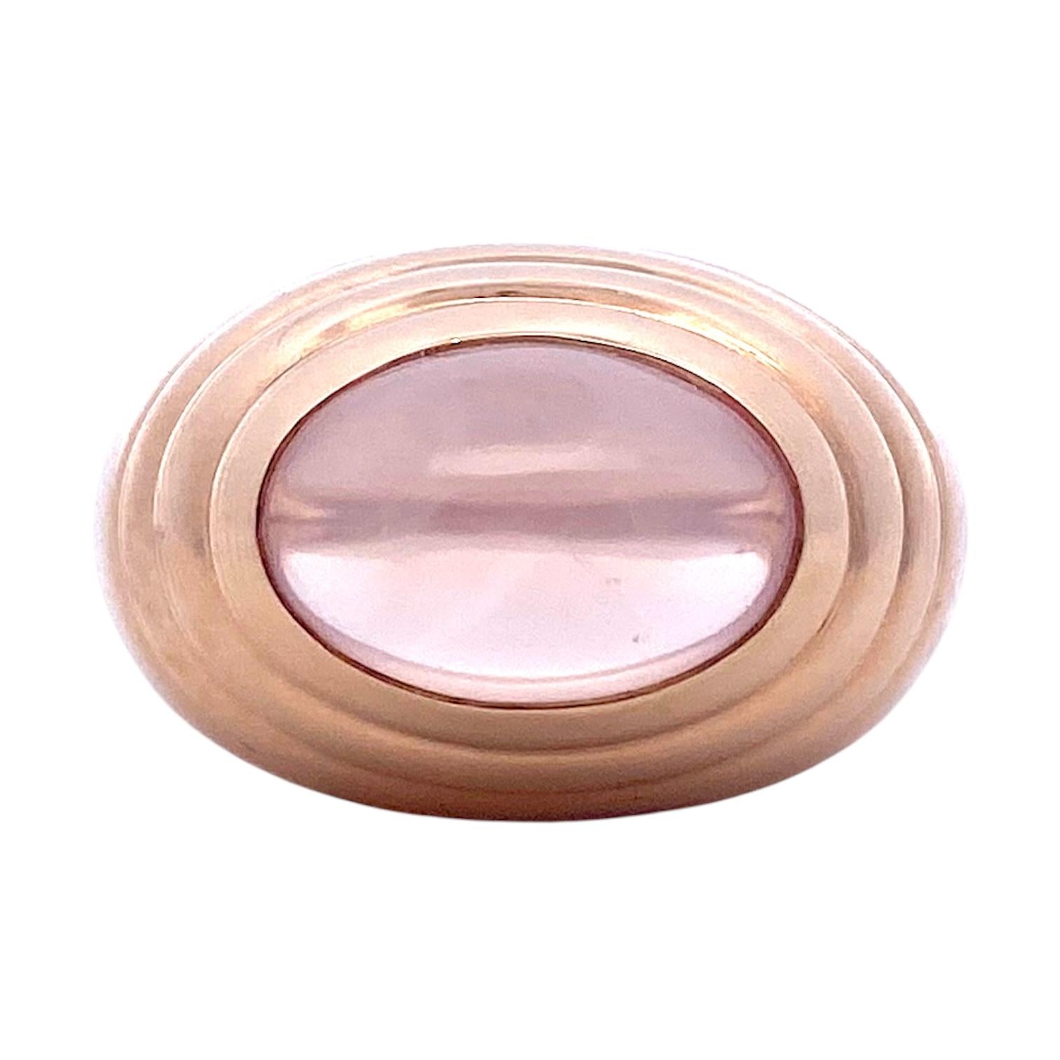 Boucheron Jaipur 18K Rose Gold Rose Quartz Ring