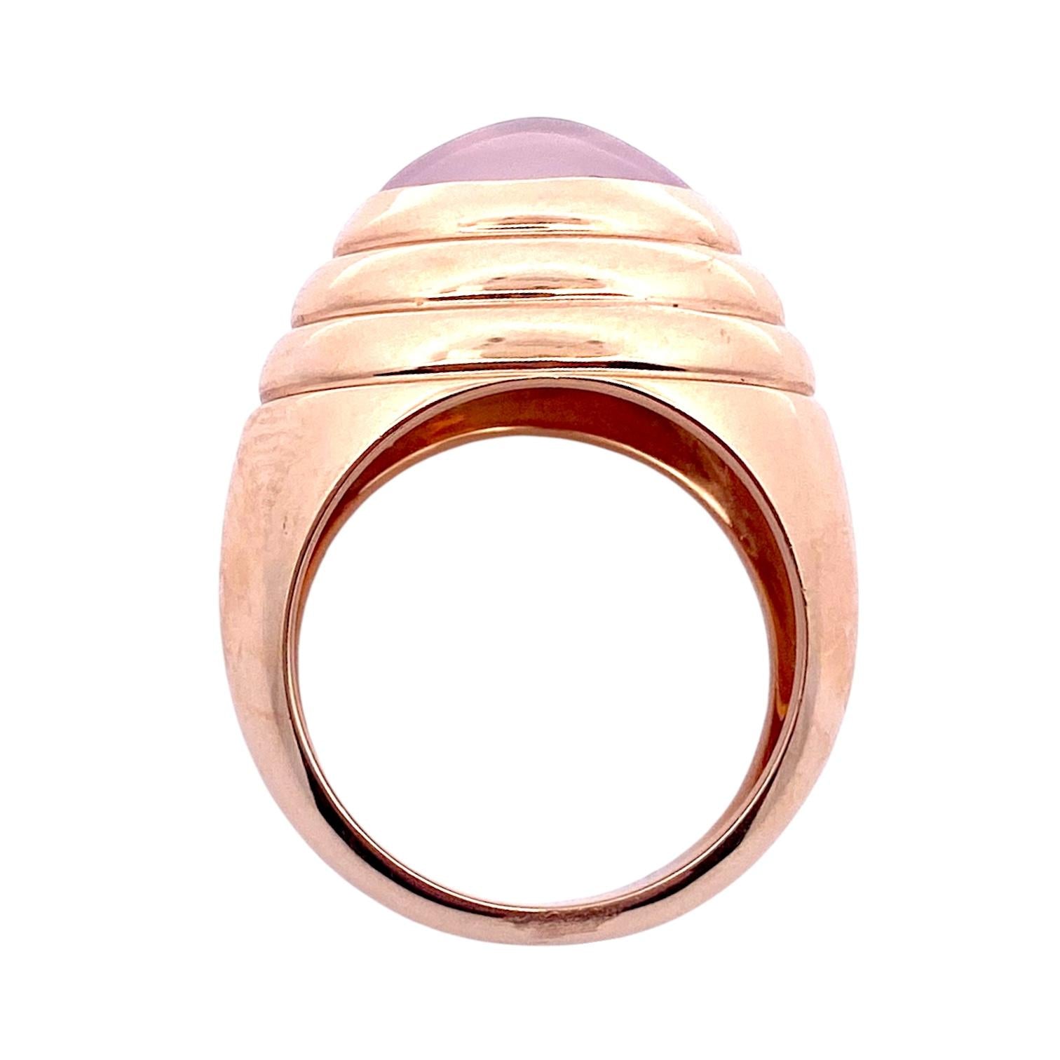 Boucheron Jaipur 18K Rose Gold Rose Quartz Ring