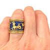 Vintage ELizabeth Gage Sagittarius Zodiac Enamel Band Ring