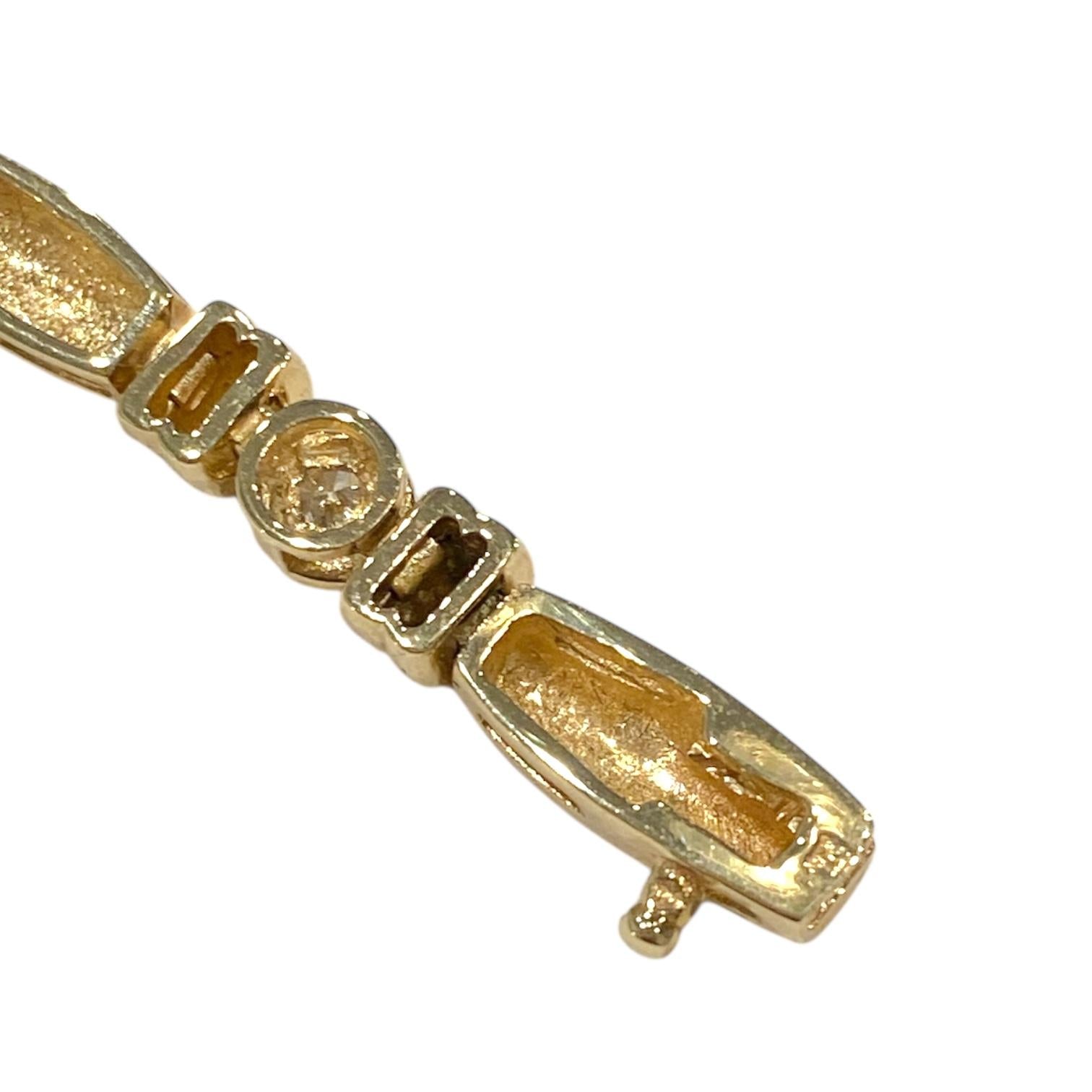 Vintage 14K Yellow Gold Diamond Bracelet