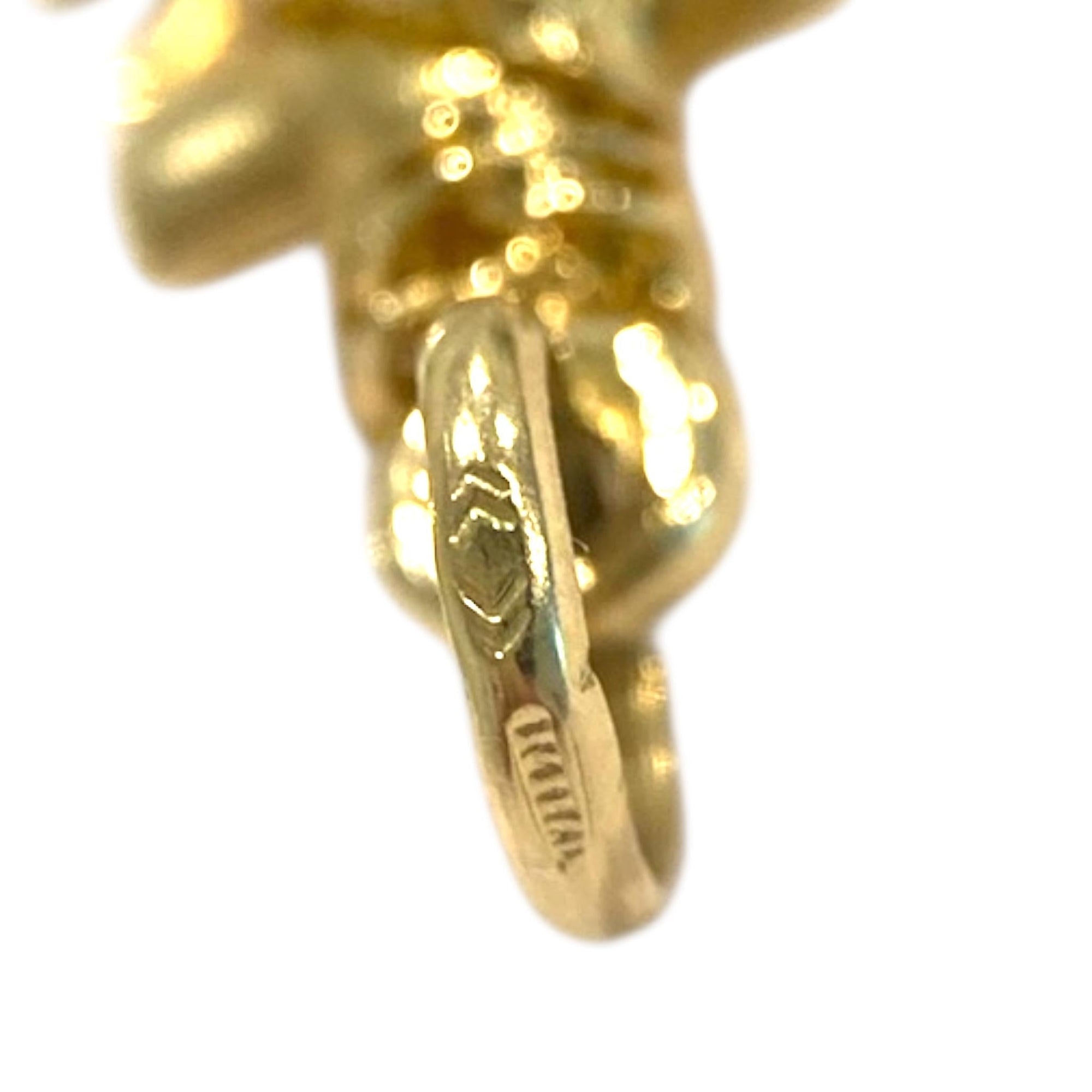 14K Yellow Gold Anchor Pendant