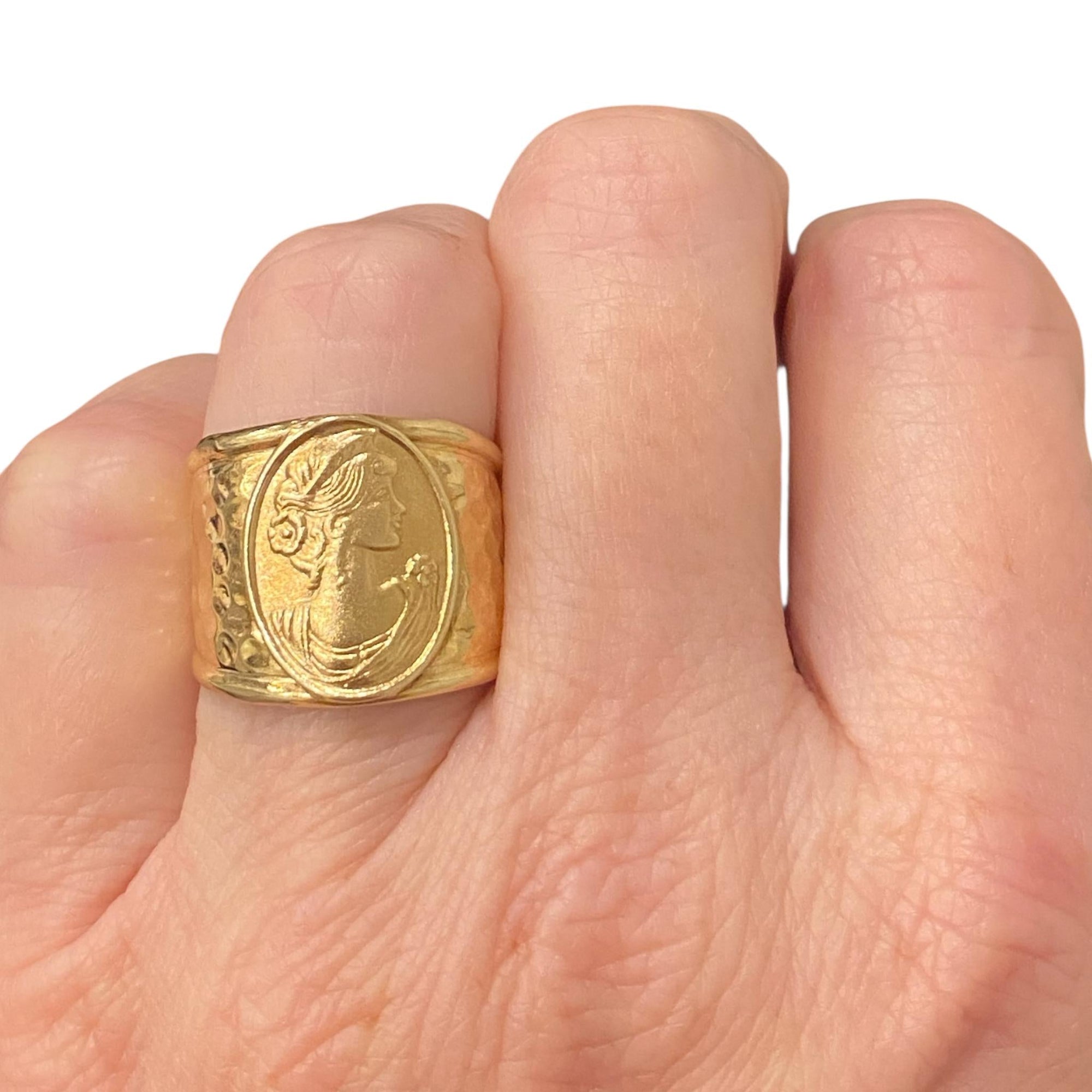 Vintage 14K Yellow Gold Cigar Band Ring