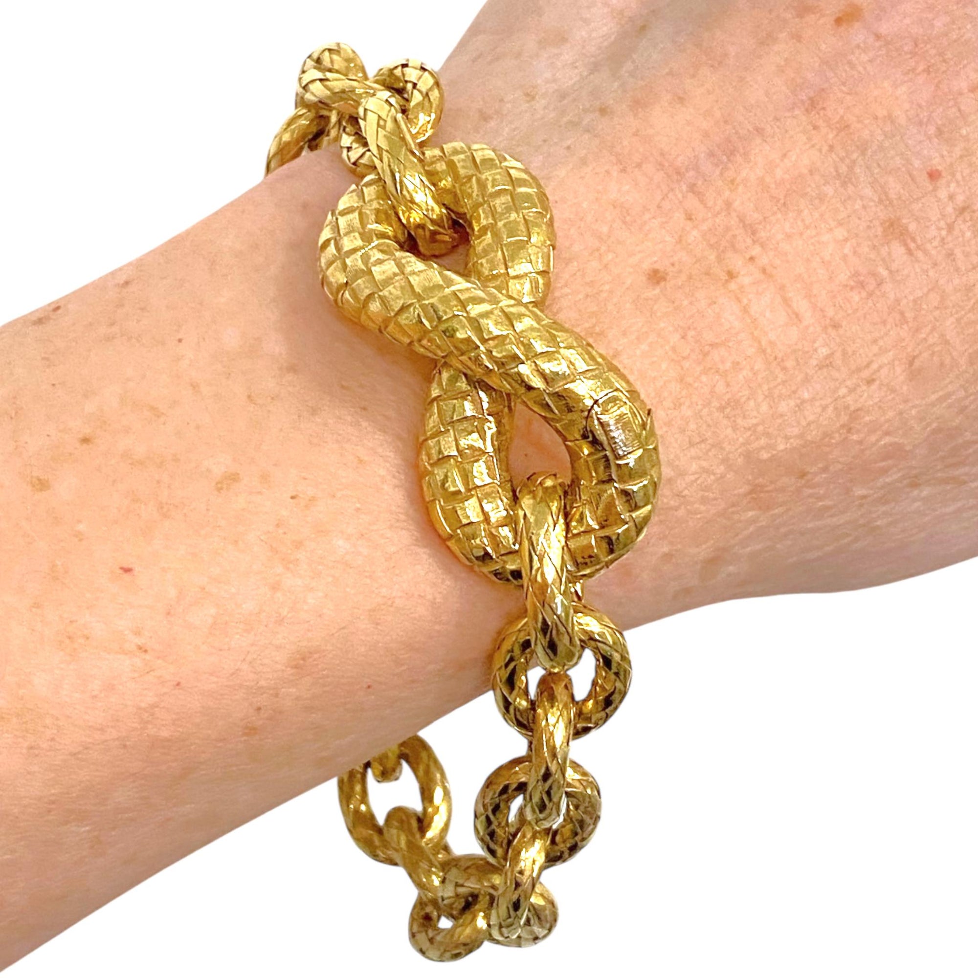 Bottega Veneta 18K Yellow Gold Torcello Bracelet