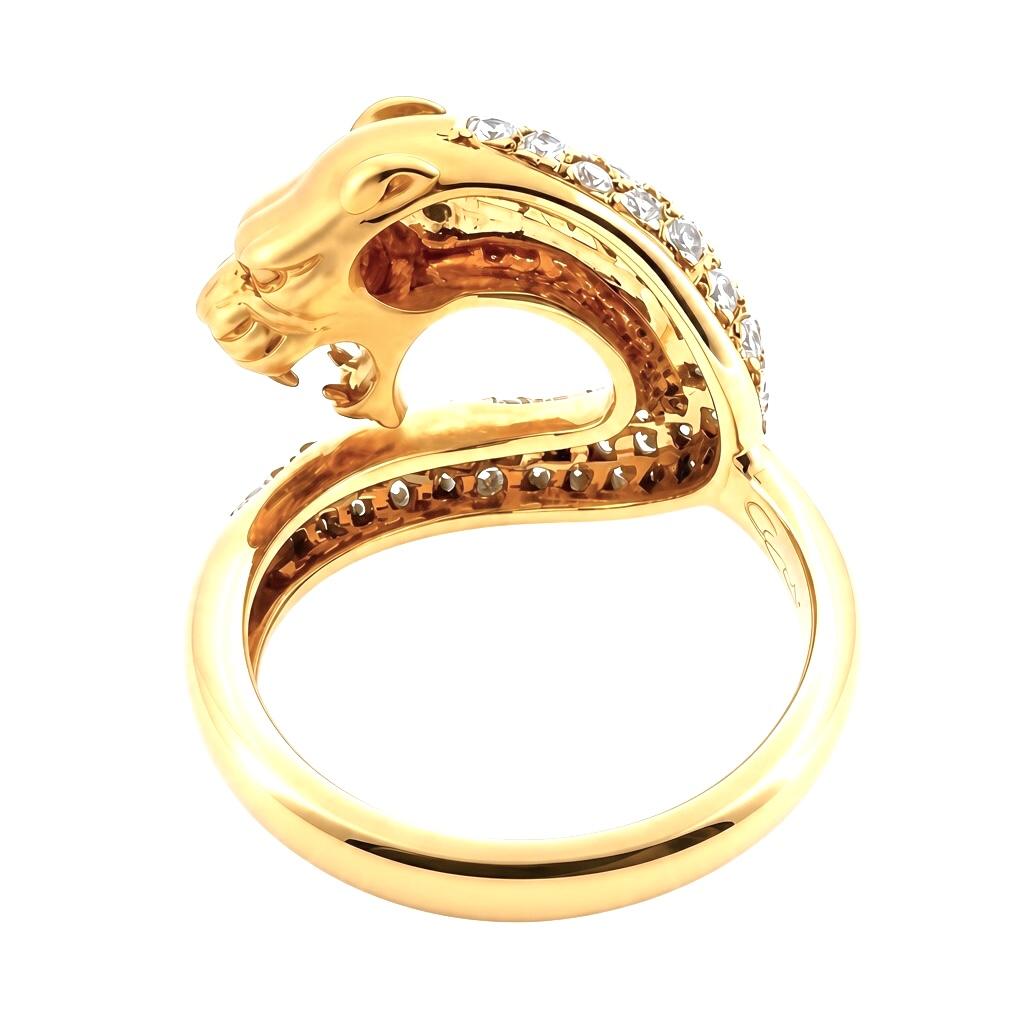 Carrera y Carrera 18K Gold Pave Diamond Panther Ring