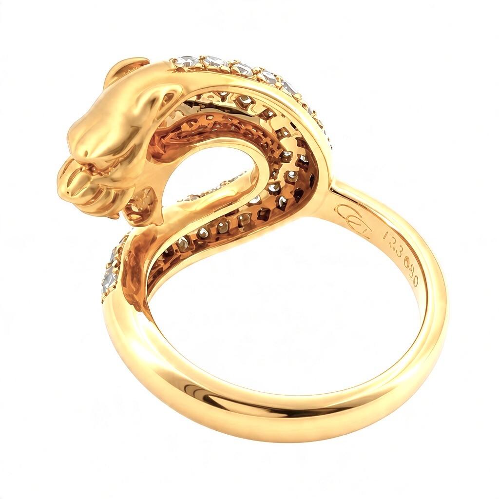 Carrera y Carrera 18K Gold Pave Diamond Panther Ring