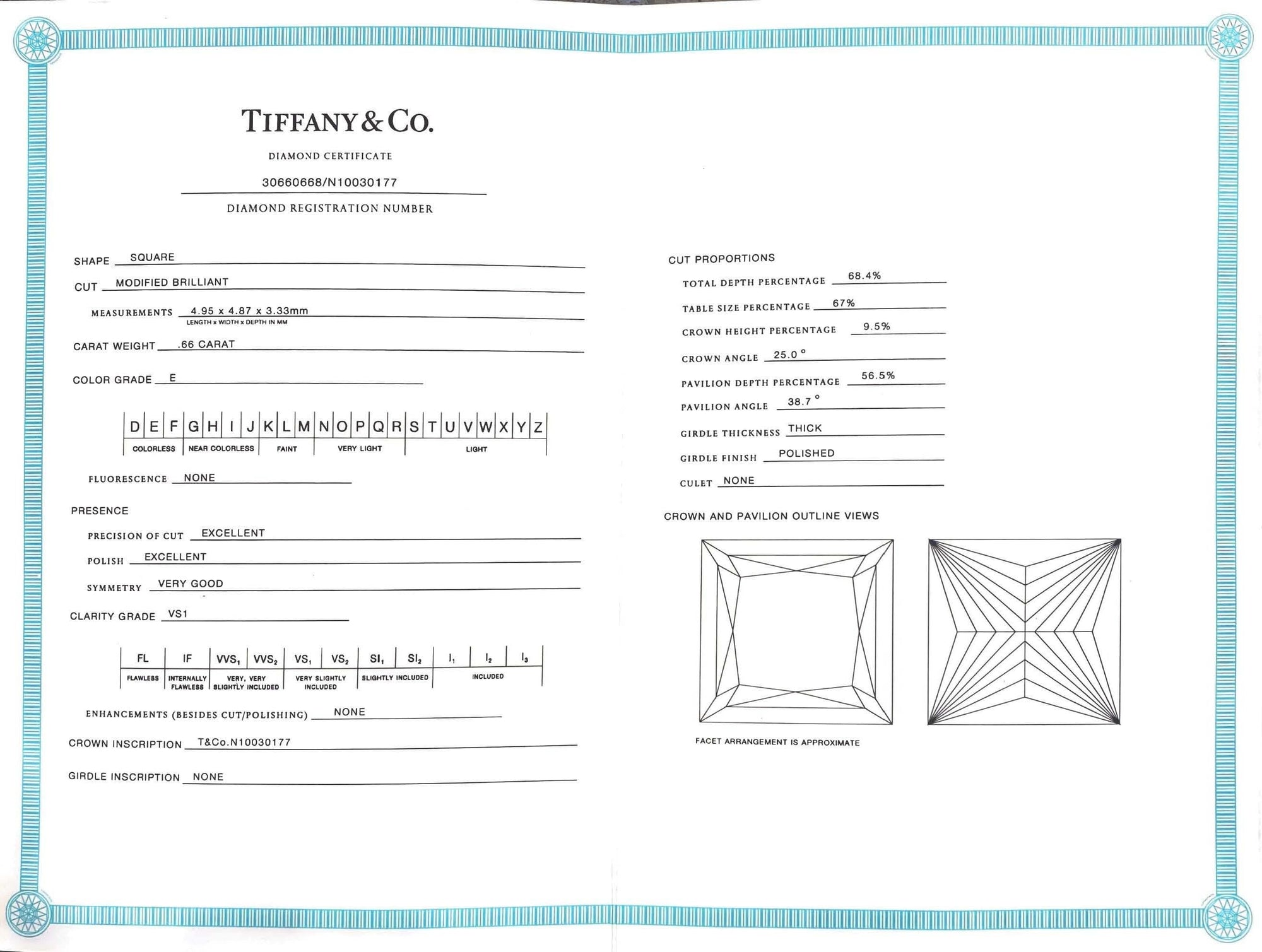 Tiffany & Co. Platinum Diamond Wedding Set