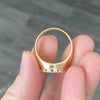 Vintage 14K Gold Diamond Horseshoe Ring Size 10