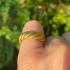 Vintage 18K Yellow Gold Heavy Twisted Band Ring Size 4.25