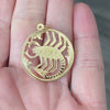 Vintage 14K Yellow Gold Scorpion Zodiac Charm Pendant
