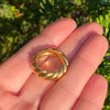 Vintage 18K Yellow Gold Heavy Twisted Band Ring Size 4.25