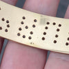 Vintage 18K Yellow Gold Large Curb Links ID Bracelet with Diamonds