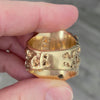 Vintage Hand Crafted 14K Yellow Gold Aquarius Zodiac Ring