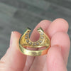 Vintage 14K Gold Diamond Horseshoe Ring Size 10