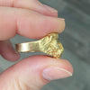 Vintage 14K Yellow Gold Lion Head Ring