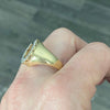 Vintage 14K Gold Diamond Horseshoe Ring Size 10