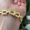 Vintage 14K Yellow Gold Panther Links Bracelet