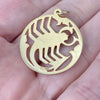 Vintage 14K Yellow Gold Scorpion Zodiac Charm Pendant