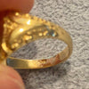 Vintage 14K Yellow Gold Diamond Set Oval Signet Ring Size 10