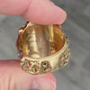 Vintage Hand Crafted 14K Yellow Gold Aquarius Zodiac Ring