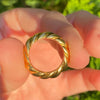 Vintage 18K Yellow Gold Heavy Twisted Band Ring Size 4.25