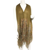 Alexander McQueen Chiffon Draped V Neck Blouse Dress