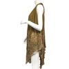 Alexander McQueen Chiffon Draped V Neck Blouse Dress