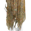 Alexander McQueen Chiffon Draped V Neck Blouse Dress