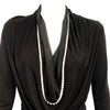 Vintage Jean Paul Gaultier White Pearl Collar Plunging Neckline Dress