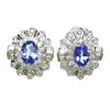 Tanzanite Diamond Gold Earrings