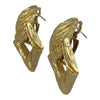 Vintage 14K Yellow Gold Large Door Knocker Style Earrings