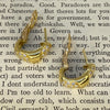 Vintage Hermes Paris 18K Yellow Gold Pave Diamond Earrings