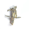 Biwa Pearl Diamond and 18K White Gold Bird Pin Pendant Enhancer