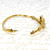 Vintage 14K Gold Hinged Diamond Bangle Bracelet