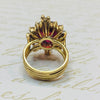 Vintage 18K Gold Rubellite Tourmaline & Diamond Ring