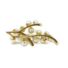 Ming's Hawaii Vintage 14K Yellow Gold Pearl Cluster Brooch