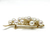 Ming's Hawaii Vintage 14K Yellow Gold Pearl Cluster Brooch