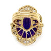 Estate 30 Carat Amethyst and Diamond 14K Rose Gold Ring