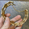 Vintage 14K Elephants and Bamboo Bangle Bracelet