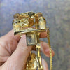 Vintage 14K Elephants and Bamboo Bangle Bracelet
