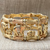 Vintage 14K Elephants and Bamboo Bangle Bracelet