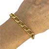 Vintage 14K Yellow Gold Large Open Curb Links Bracelet