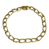 Vintage 14K Yellow Gold Large Open Curb Links Bracelet